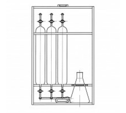 Прибор для отбора и хранения проб газа, эскиз 1-156